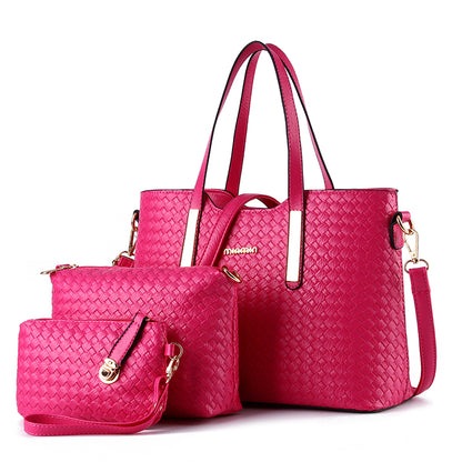 3 in 1 a set of 3 pieces bags women hand bag handbags